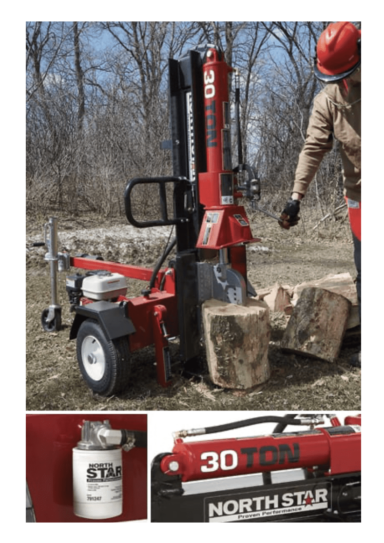 NorthStar 30-Ton Horizontal/Vertical Log Splitter — 200cc Honda GX200 Engine 2" ball- Rental - Image 2