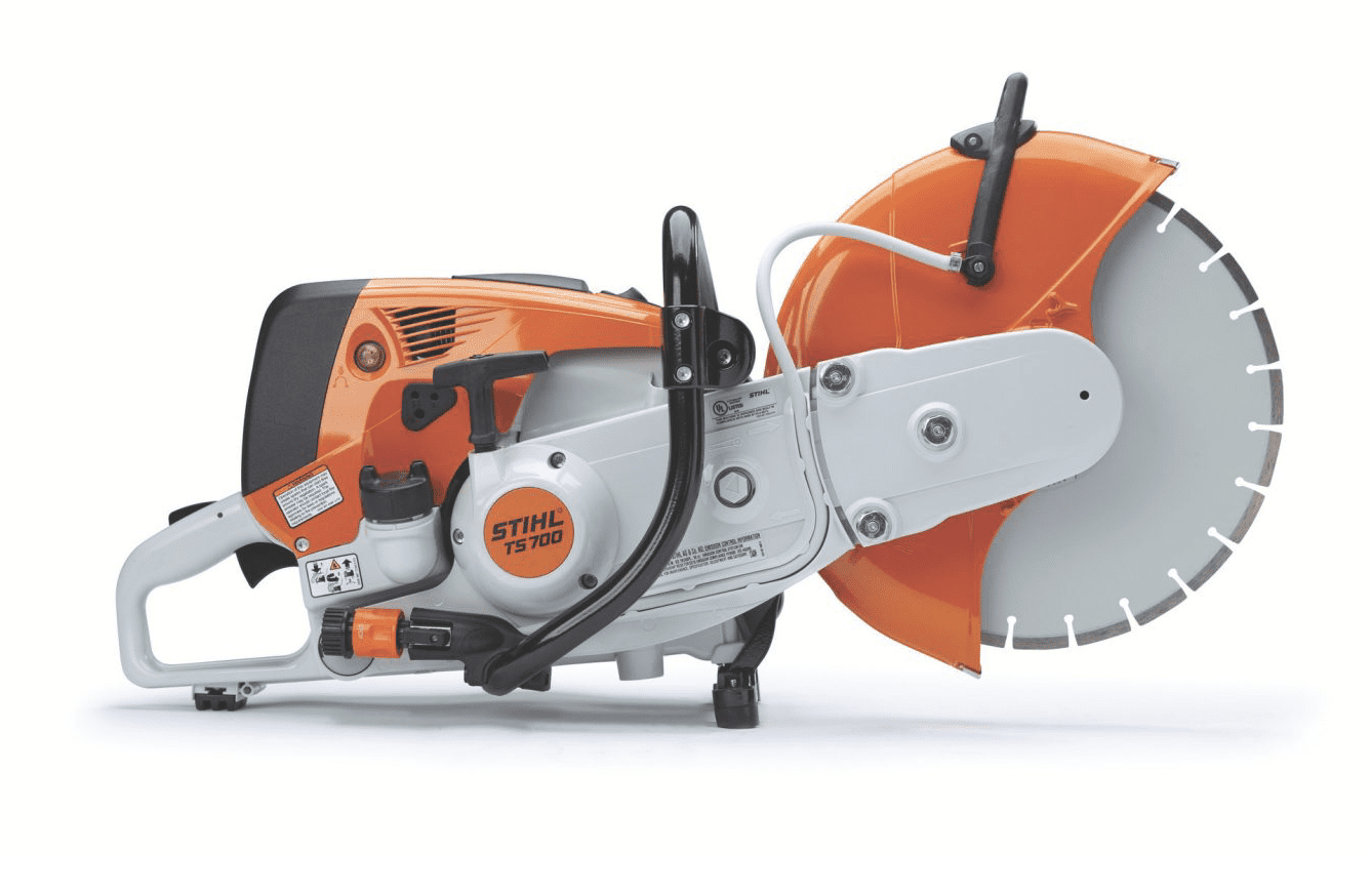 Stihl TS 700 Concrete Saw 14 in Blade Dia. ( Blade NOT Included ), Wet/Dry, 4 in Max Cutting Depth, 4,700 RPM Max. Blade Speed- Rental